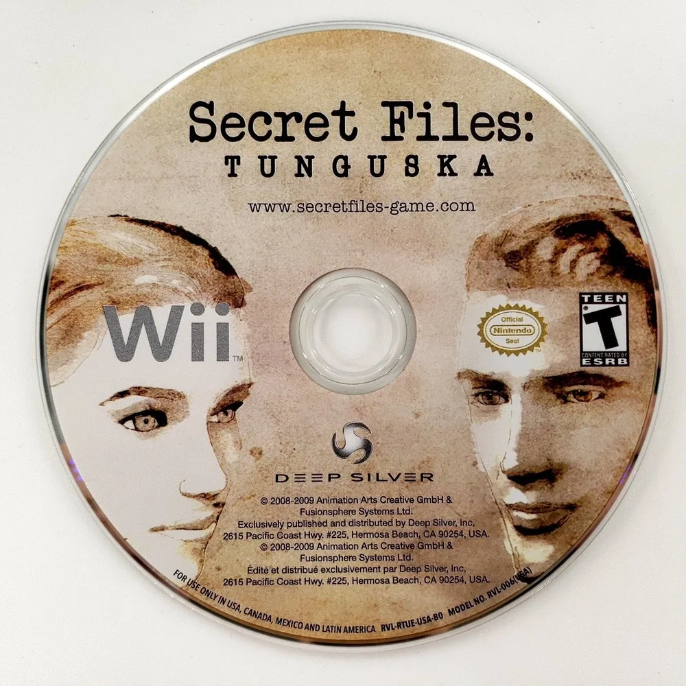 Secret Files: Tunguska (Nintendo Wii, 2010) Complete Pristine Disc Tested Works